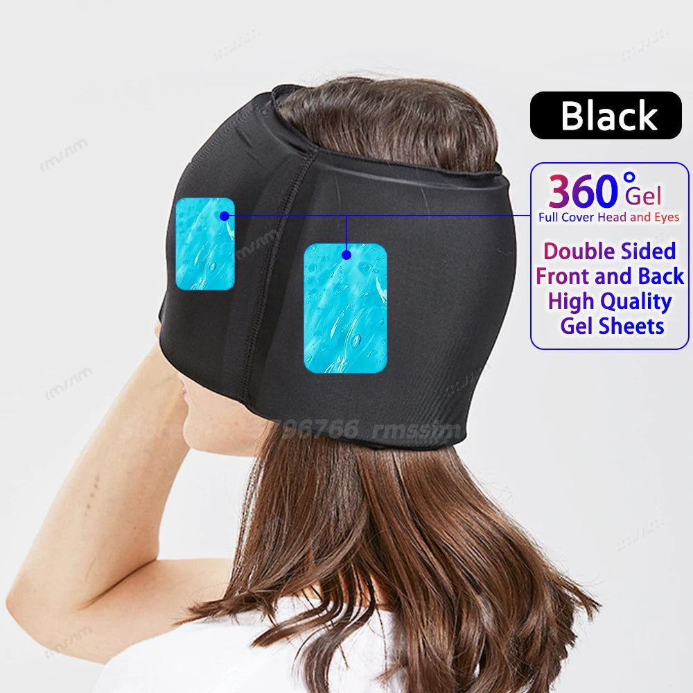 Cooling Gel Ice Headache Relief Cap – Cold Compress Therapy Hat for Migraine, Sinus Pressure, and Stress Relief