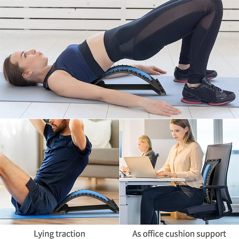 Magnetic Back Stretcher – Multi-Level Adjustable Lumbar & Cervical Spine Support for Pain Relief and Posture Correction