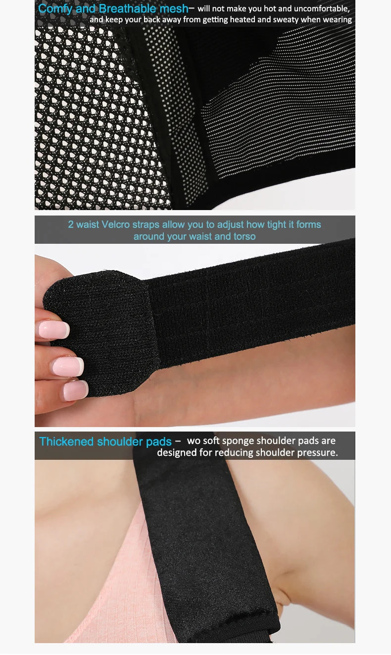 Fully Adjustable Back Brace Posture Corrector – Upper Spine Support for Men & Women