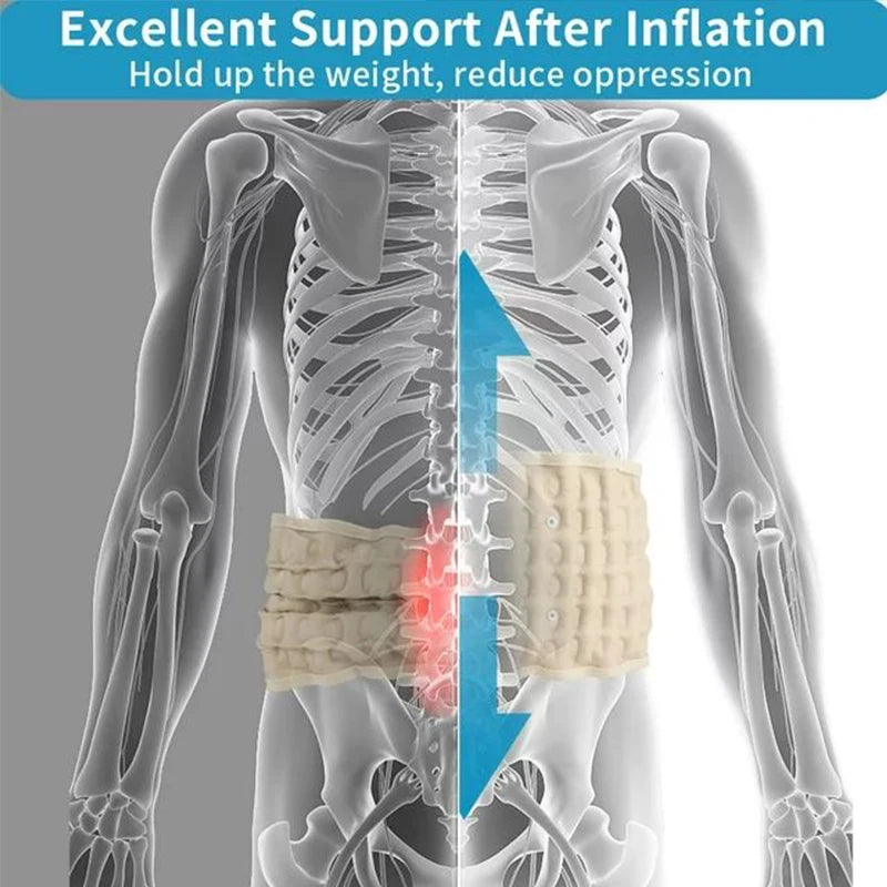 Inflatable Lumbar Decompression Belt – Air Traction Back Support for Lower Spine Pain Relief and Posture Correction (Unisex)