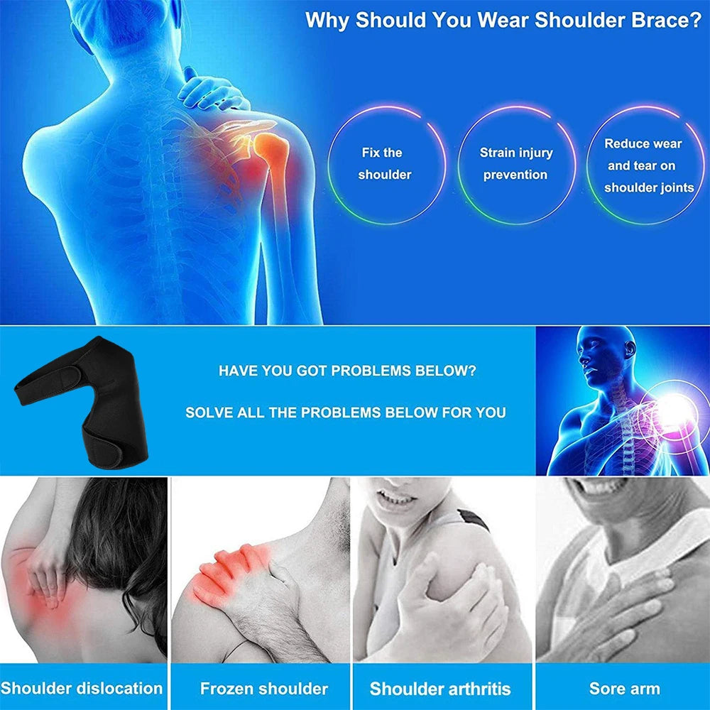 Adjustable Neoprene Shoulder Support Brace – Lightweight, Breathable Stability Brace for Dislocation, Labrum Tear, and Shoulder Pain Relief