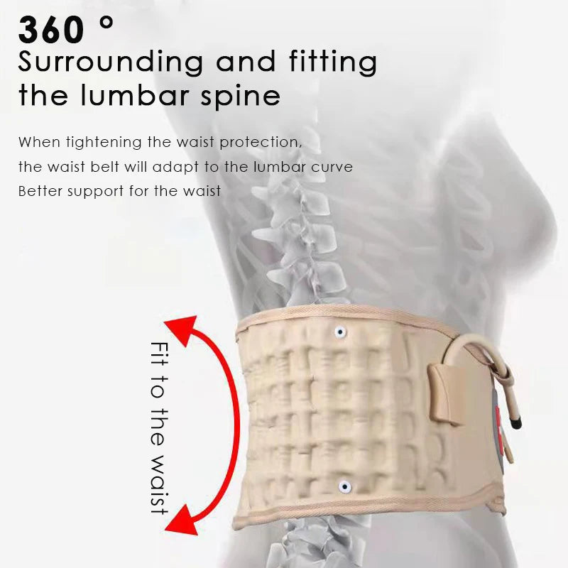 Inflatable Lumbar Decompression Belt – Air Traction Back Support for Lower Spine Pain Relief and Posture Correction (Unisex)