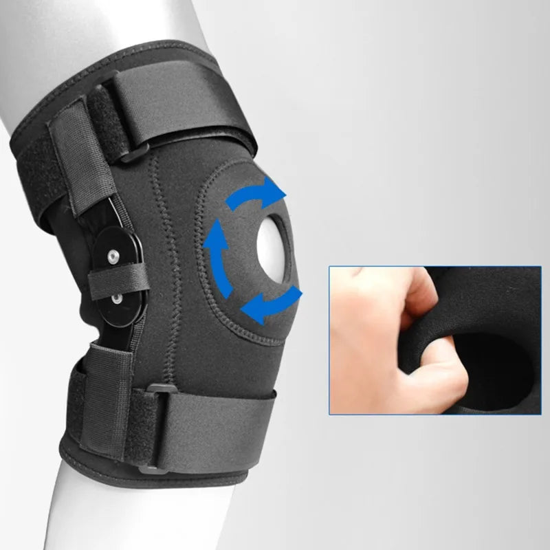 Hinged Knee Brace Support with Strap Side Patella Stabilizers for Protection Pain Relief for Arthritis,Meniscus Tear