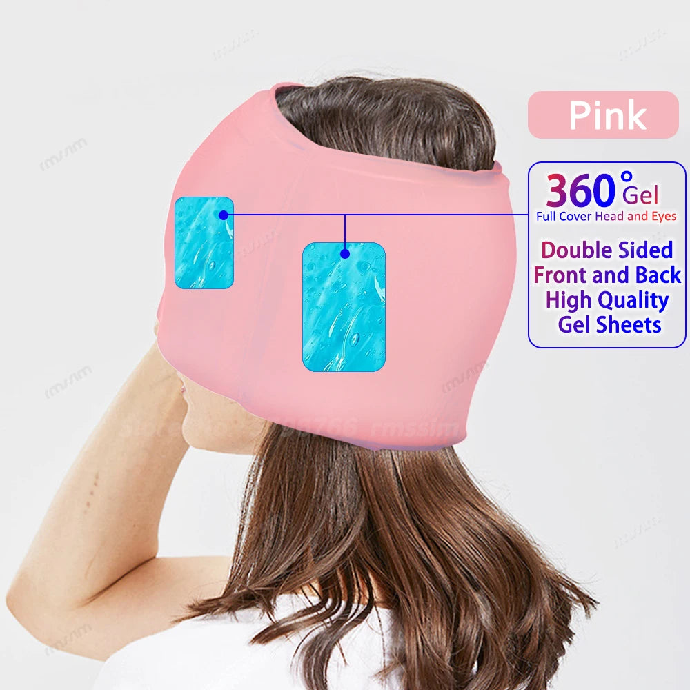 Cooling Gel Ice Headache Relief Cap – Cold Compress Therapy Hat for Migraine, Sinus Pressure, and Stress Relief