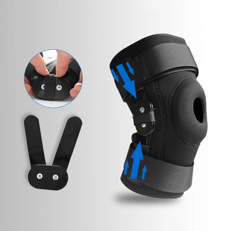 Hinged Knee Brace Support with Strap Side Patella Stabilizers for Protection Pain Relief for Arthritis,Meniscus Tear