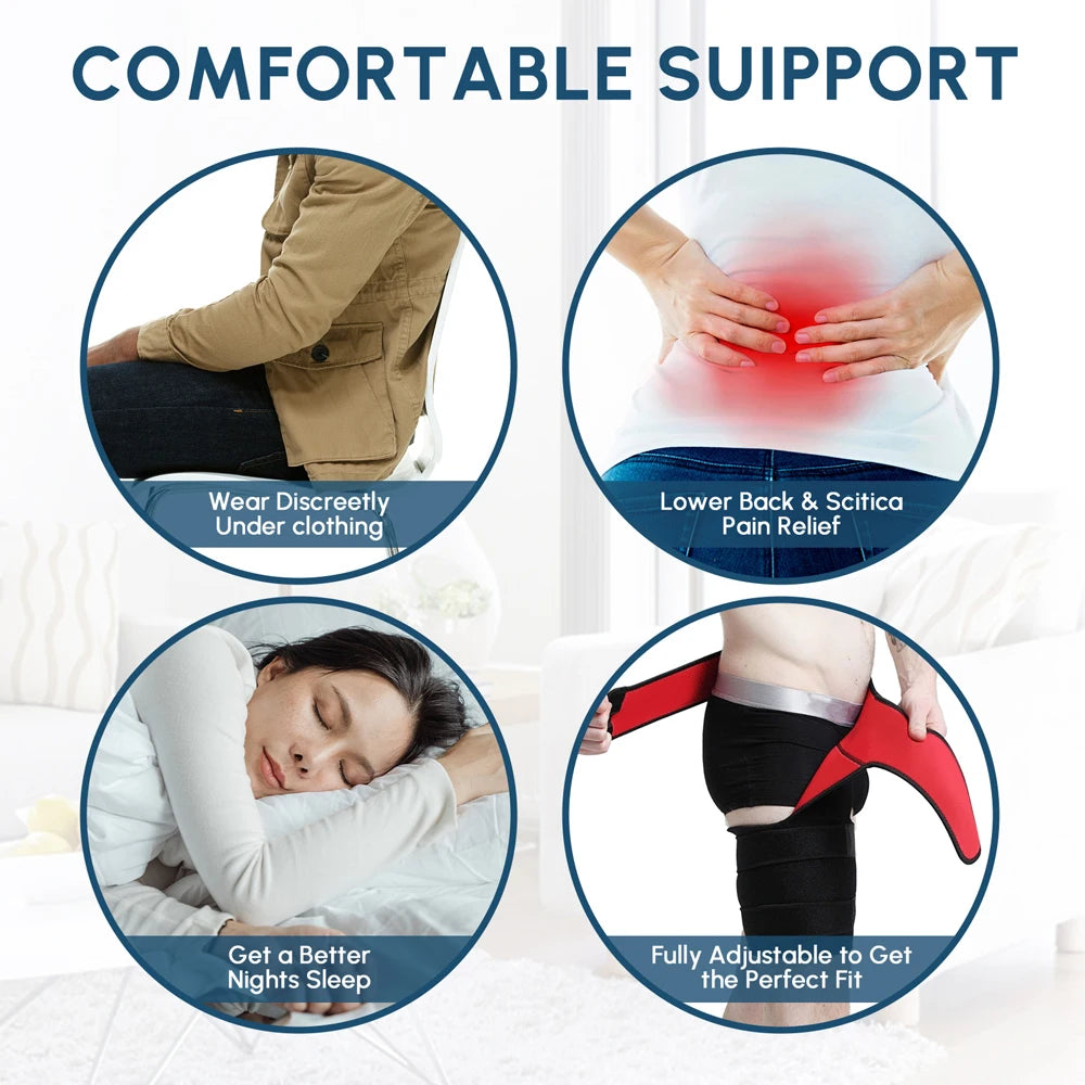 Tcare Sciatica Nerve Pain Relief Thigh Compression Brace for Hip Joints Arthritis Groin Wrap Brace Protector Belt Legwarmers New