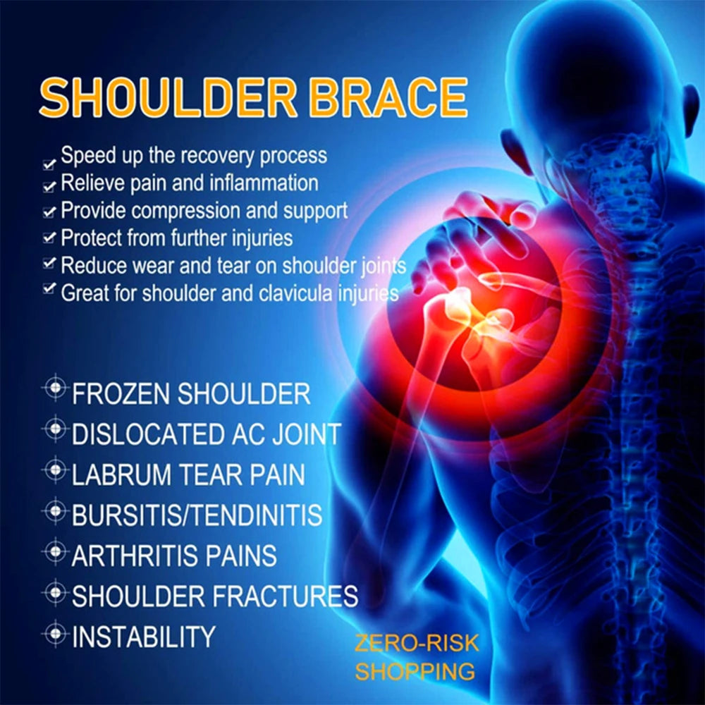 Adjustable Neoprene Shoulder Support Brace – Lightweight, Breathable Stability Brace for Dislocation, Labrum Tear, and Shoulder Pain Relief