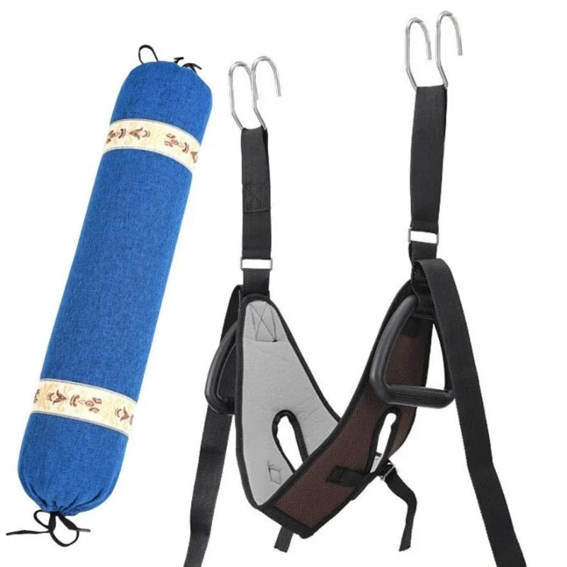 Neck Suspension and Cervical Traction Belt – Adjustable Neck Stretching Device with Horizontal Bar for Pain Relief & Posture Correction.