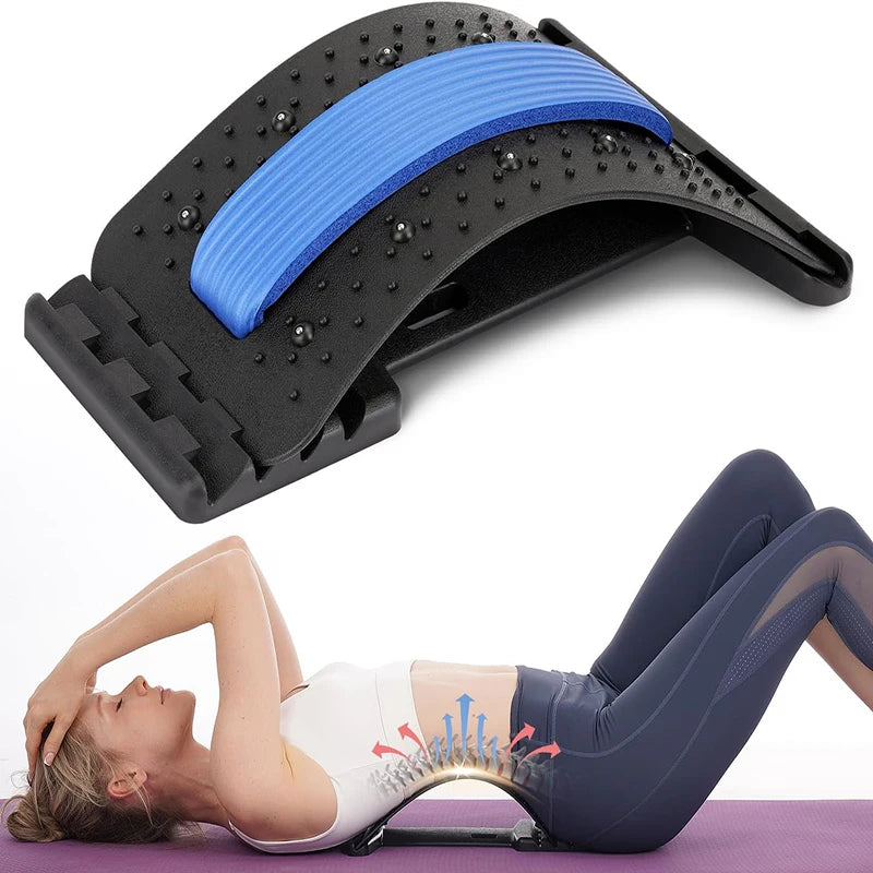 Magnetic Back Stretcher – Multi-Level Adjustable Lumbar & Cervical Spine Support for Pain Relief and Posture Correction