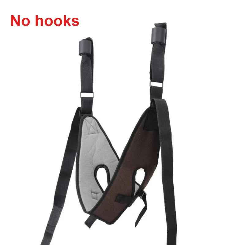 Neck Suspension and Cervical Traction Belt – Adjustable Neck Stretching Device with Horizontal Bar for Pain Relief & Posture Correction.