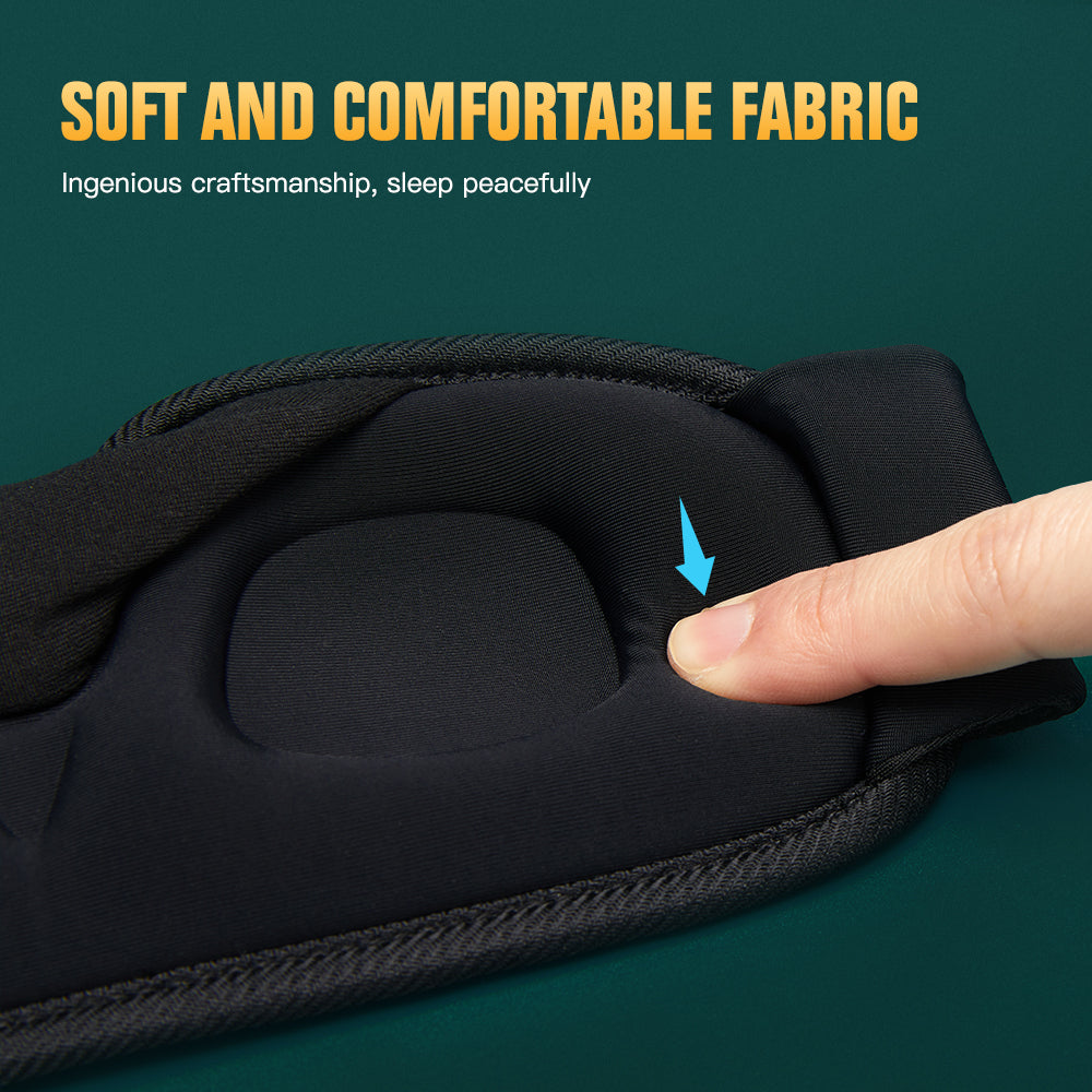 3D Contoured Sleep Mask – Ultra Soft, Breathable Light-Blocking Eye Mask for Deep Sleep, Travel, and Relaxation