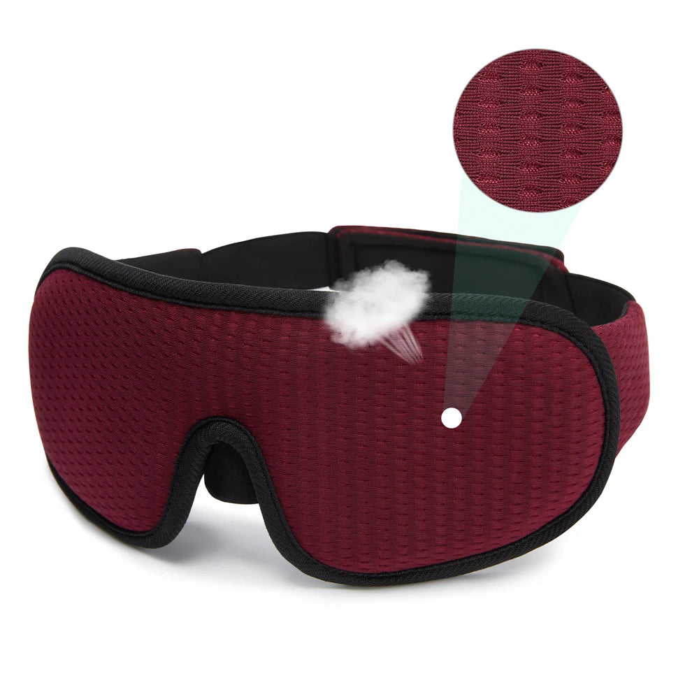 3D Contoured Sleep Mask – Ultra Soft, Breathable Light-Blocking Eye Mask for Deep Sleep, Travel, and Relaxation