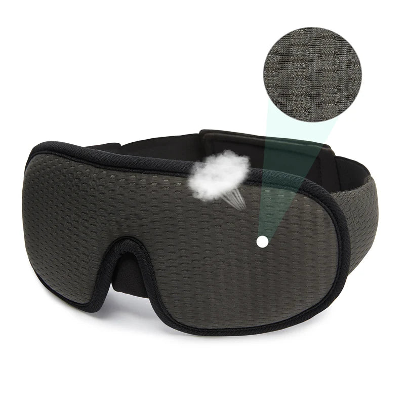 3D Contoured Sleep Mask – Ultra Soft, Breathable Light-Blocking Eye Mask for Deep Sleep, Travel, and Relaxation