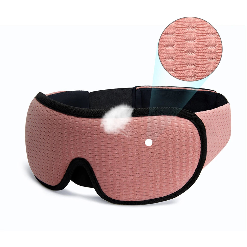 3D Contoured Sleep Mask – Ultra Soft, Breathable Light-Blocking Eye Mask for Deep Sleep, Travel, and Relaxation