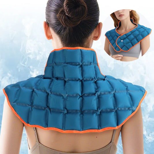 Reusable Polymer Gel Ice Pack Wrap for Neck, Shoulders & Upper Back Discomfort – Hot & Cold Compress Therapy