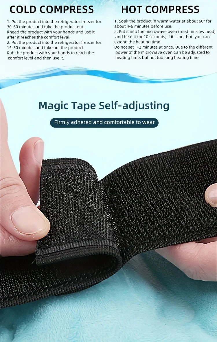 Reusable Gel Bead Neck Strap - Universal Fit Hot/Cold Compress for Shoulder, Neck, and Waist Relief - Microwave and Refrigerator