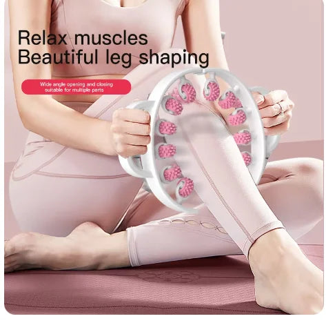 Handheld Leg Beauty Massager Ring – Muscle Relaxation, Sculpting, and Slimming Roller for Yoga & Fitness