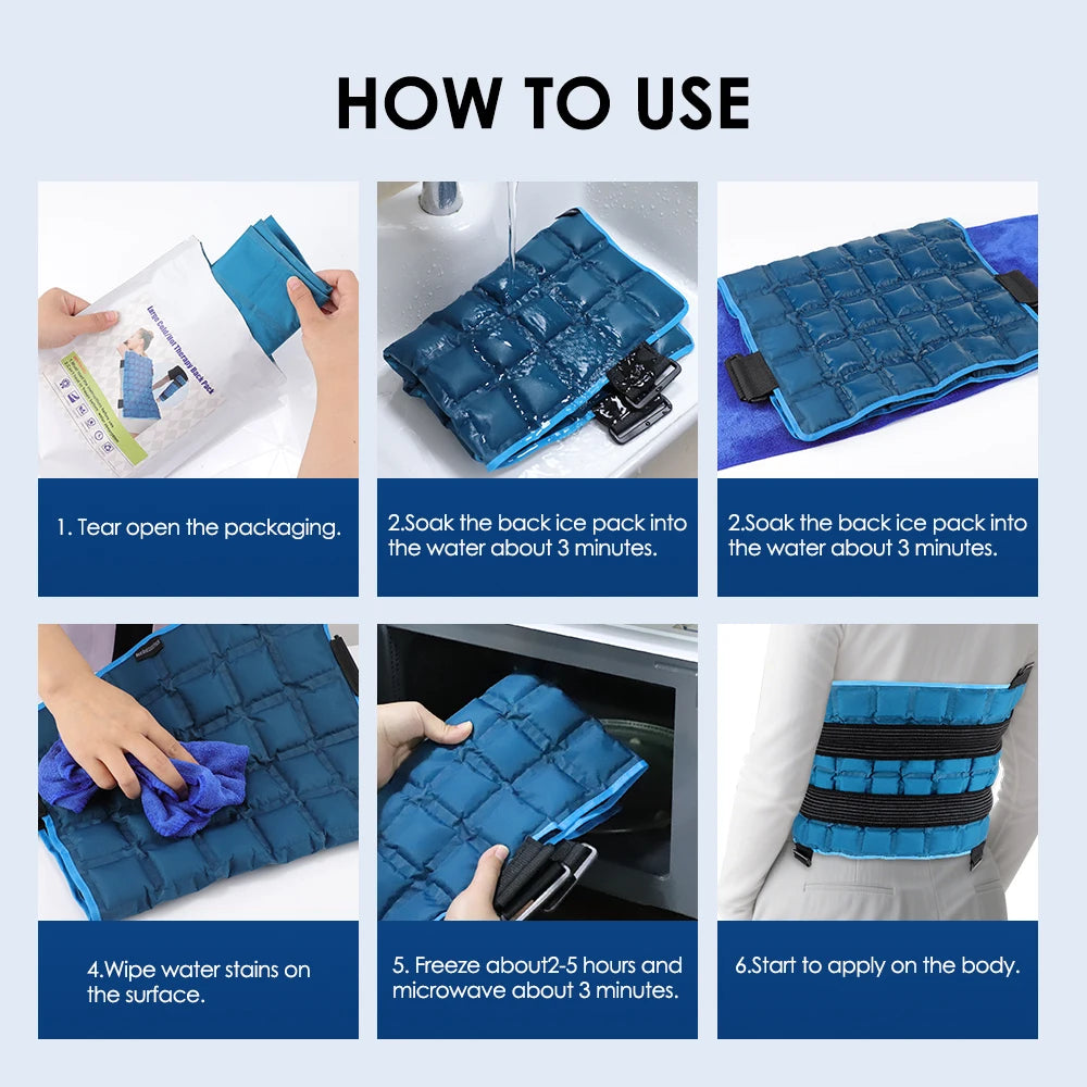 Large Ice Pack for Muscle Relaxation – Reusable Hot Cold Gel Pack with Cooling Cushion for Knee, Leg, Back, Neck & Shoulder Support