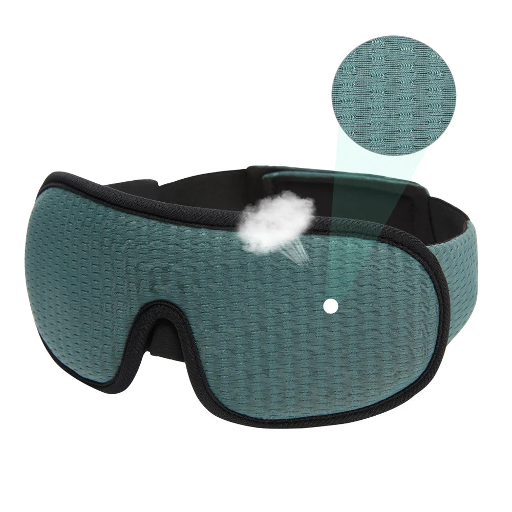 3D Contoured Sleep Mask – Ultra Soft, Breathable Light-Blocking Eye Mask for Deep Sleep, Travel, and Relaxation
