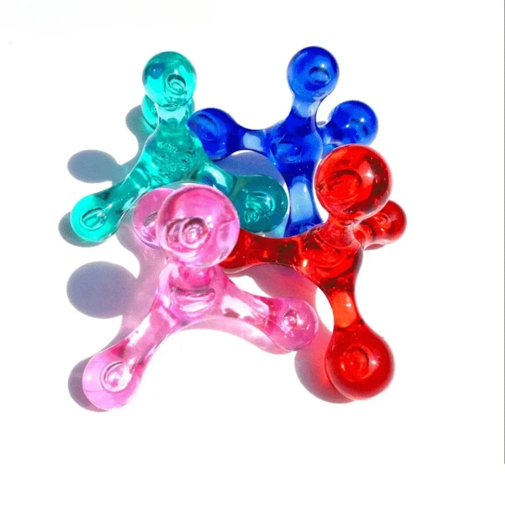 Mini Manual Massager with 4 Balls – Arm, Back, Leg, Head & Foot Acupressure Massage Tool for Muscle Relaxation