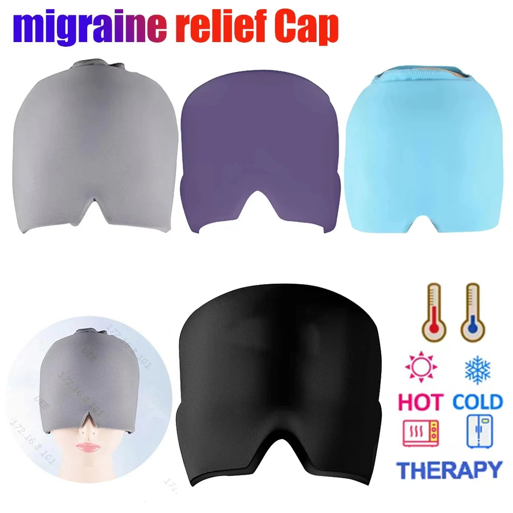 Migraine Relief Ice Cap – Cooling Gel Head Wrap for Cold Compress Therapy, Headache, Pressure & Stress Relief