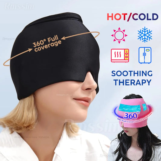 Cooling Gel Ice Headache Relief Cap – Cold Compress Therapy Hat for Migraine, Sinus Pressure, and Stress Relief