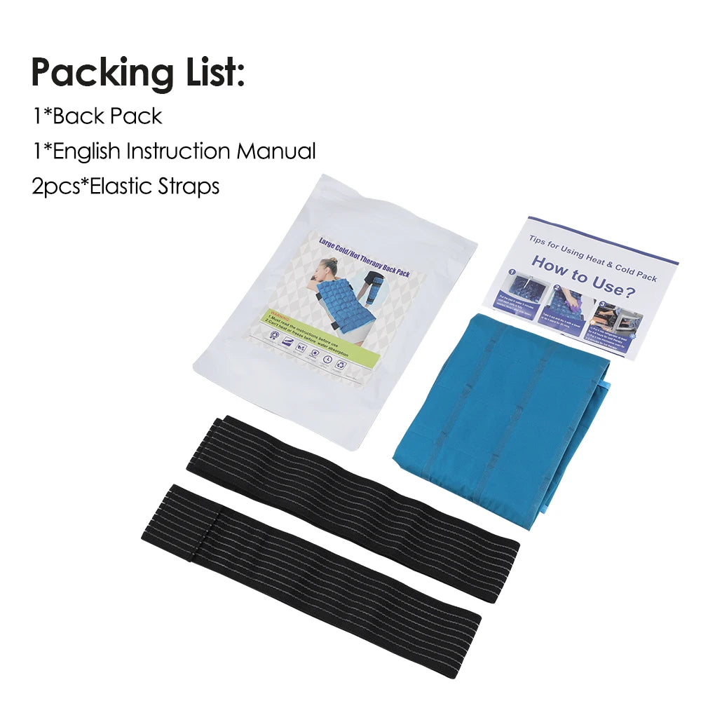 Large Ice Pack for Muscle Relaxation – Reusable Hot Cold Gel Pack with Cooling Cushion for Knee, Leg, Back, Neck & Shoulder Support