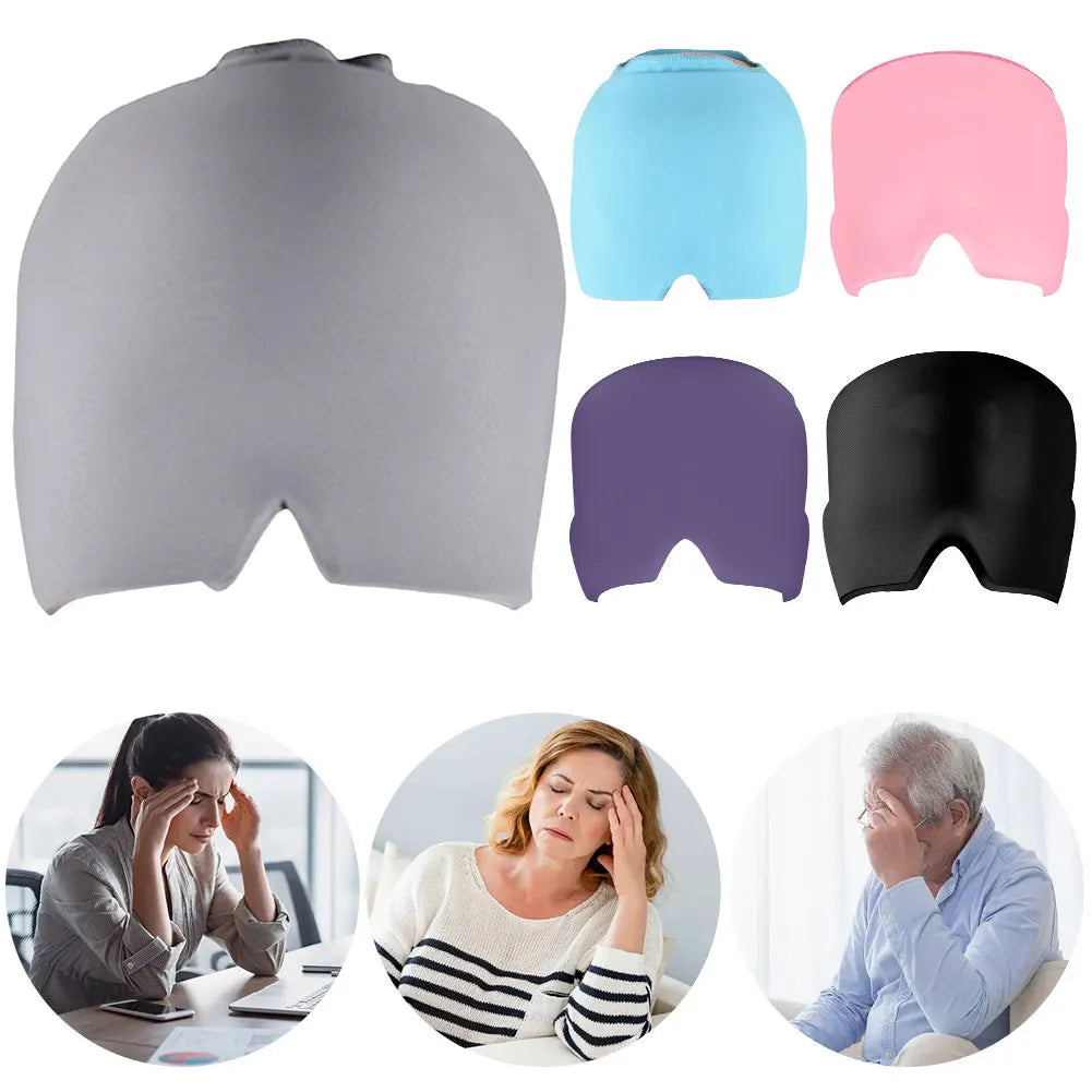 Migraine Relief Ice Cap – Cooling Gel Head Wrap for Cold Compress Therapy, Headache, Pressure & Stress Relief
