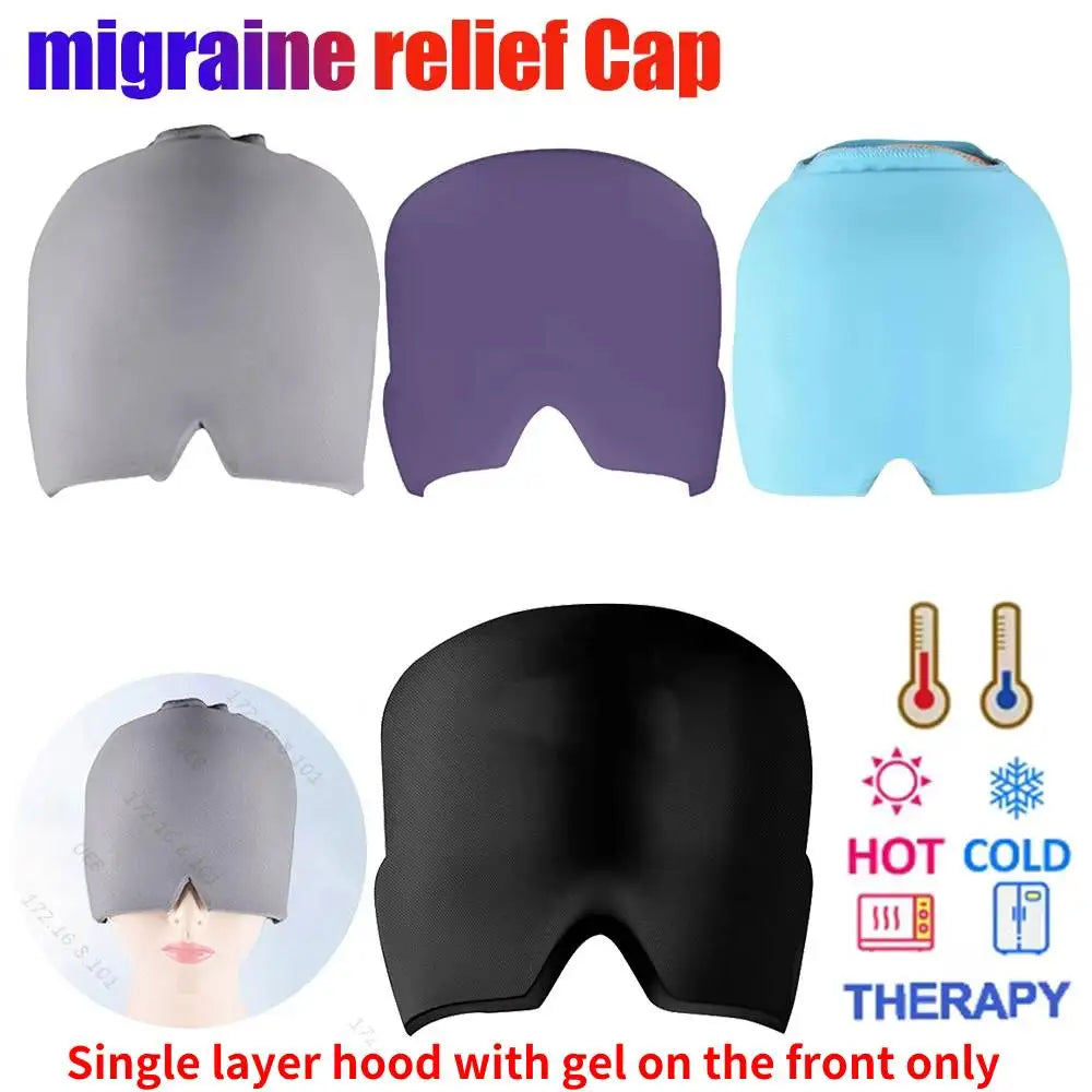 Migraine Relief Ice Cap – Cooling Gel Head Wrap for Cold Compress Therapy, Headache, Pressure & Stress Relief