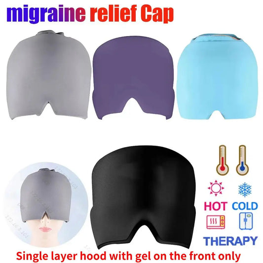 Migraine Relief Ice Cap – Cooling Gel Head Wrap for Cold Compress Therapy, Headache, Pressure & Stress Relief