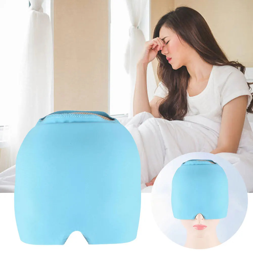 Migraine Relief Ice Cap – Cooling Gel Head Wrap for Cold Compress Therapy, Headache, Pressure & Stress Relief