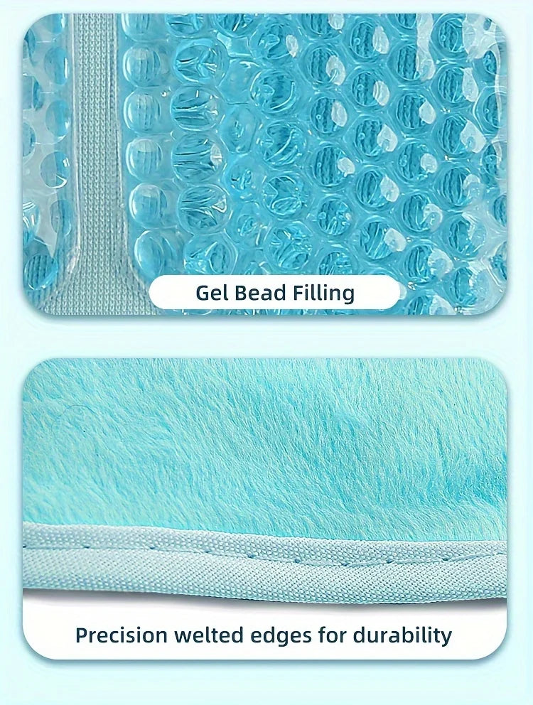 Reusable Gel Bead Neck Strap - Universal Fit Hot/Cold Compress for Shoulder, Neck, and Waist Relief - Microwave and Refrigerator