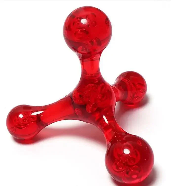 Mini Manual Massager with 4 Balls – Arm, Back, Leg, Head & Foot Acupressure Massage Tool for Muscle Relaxation