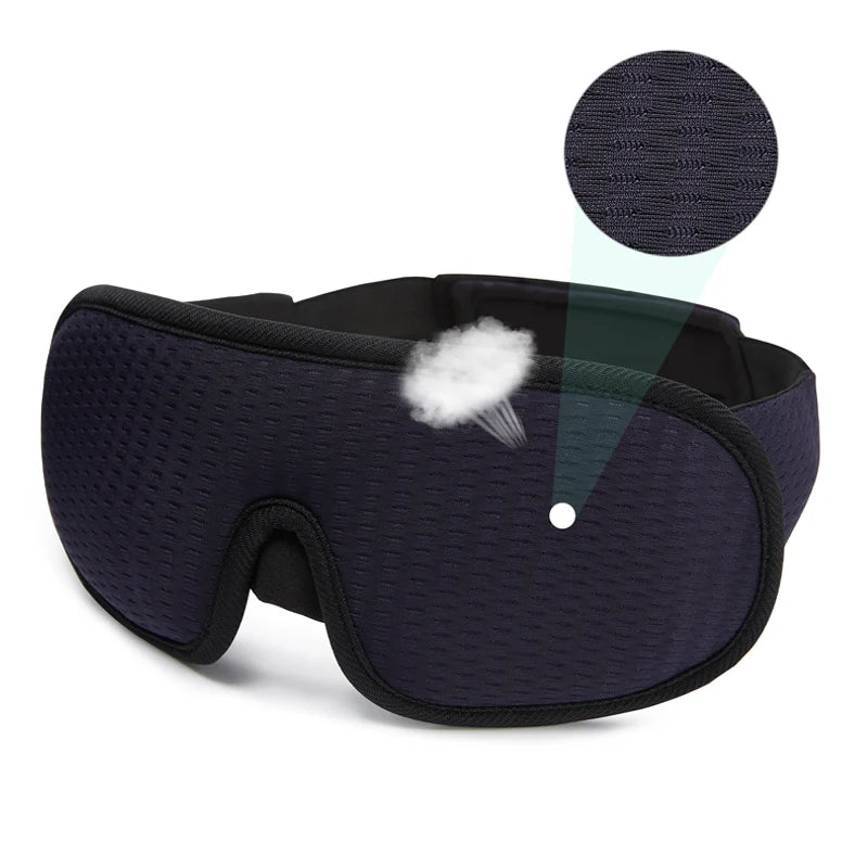 3D Contoured Sleep Mask – Ultra Soft, Breathable Light-Blocking Eye Mask for Deep Sleep, Travel, and Relaxation