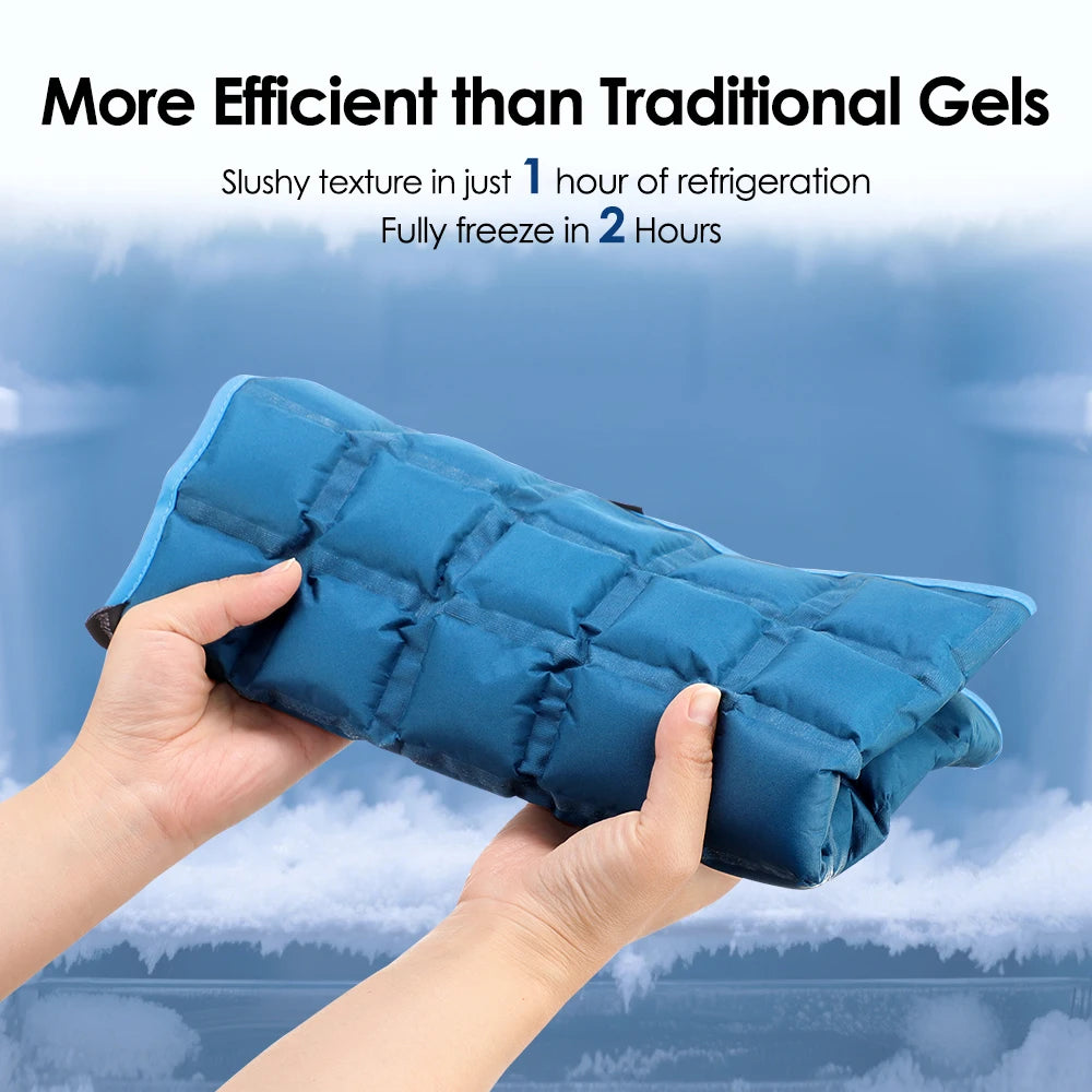 Large Ice Pack for Muscle Relaxation – Reusable Hot Cold Gel Pack with Cooling Cushion for Knee, Leg, Back, Neck & Shoulder Support