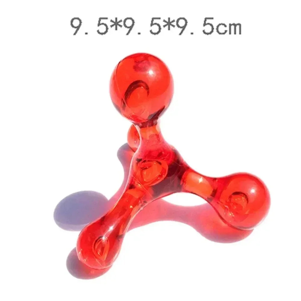 Mini Manual Massager with 4 Balls – Arm, Back, Leg, Head & Foot Acupressure Massage Tool for Muscle Relaxation